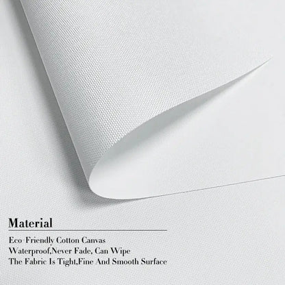White eco-friendly cotton canvas with fine smooth texture used for decorbites anime poster collection chainsaw man