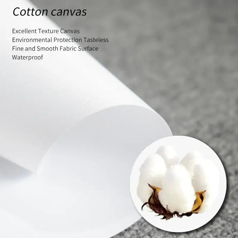 White cotton canvas anime poster collection with smooth fabric texture featuring waterproof durability for decorbites