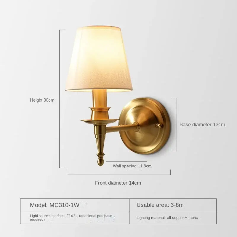 Antique brass wall lamp with cream fabric shade copper wall lamp for elegant bedroom decor bites copper wall lighting