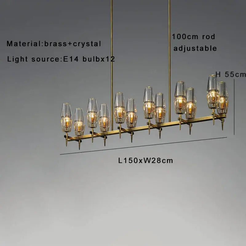 Antique brass crystal glass wall light with twelve e14 bulbs and dimmable design for bedroom and bath decorbites dimmable crystal