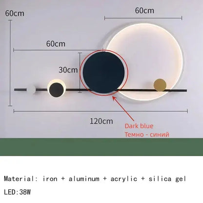 Art deco led wall sconce featuring a sleek black circular matte finish with white and gold spherical accents for dining room decorbites art deco