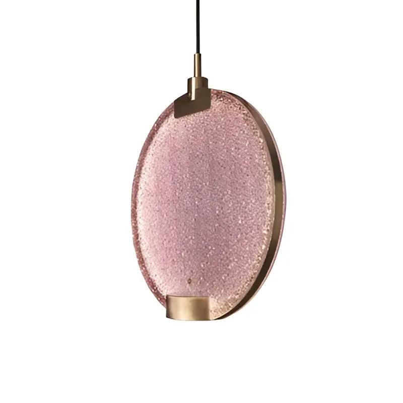 A delicate clear pink glass pendant light with brass frame decorbites clear pink decor for kitchen LED sphere