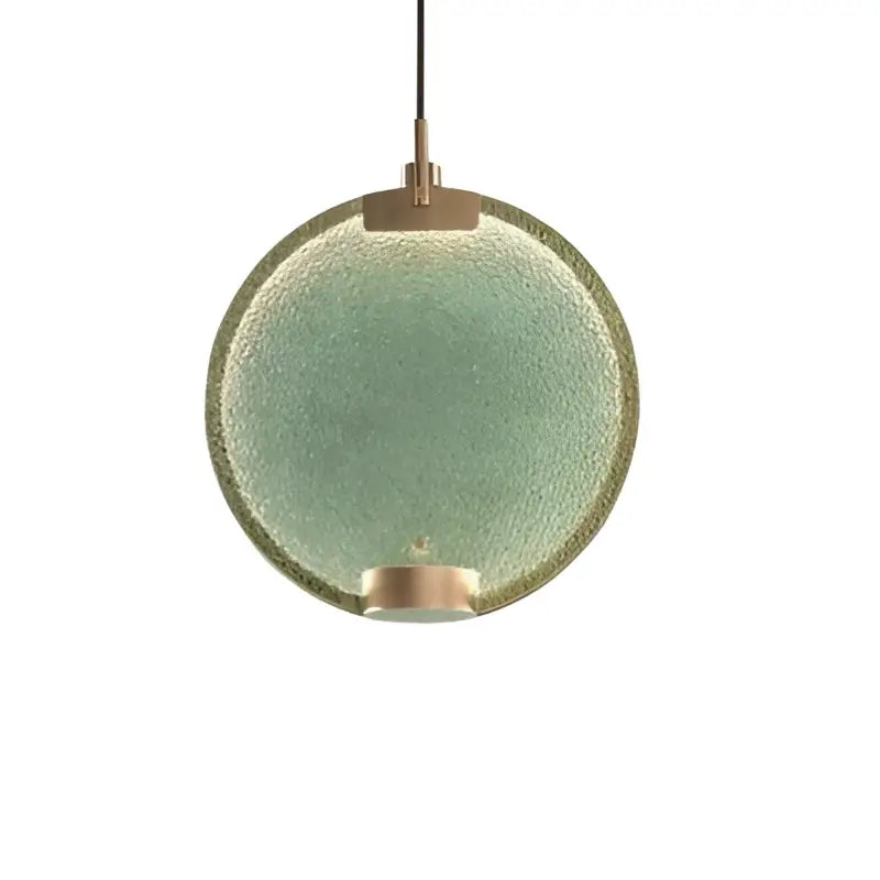A round textured green glass pendant light with brass accents for decorbites clear pink glass kitchen pendant light