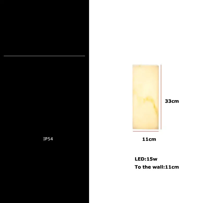 Rectangular warm-toned art deco marble wall sconce with subtle veining for decorbites art deco living room decor