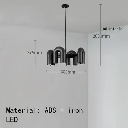 Black art deco metal industrial chandelier with curved abs and iron arms for dining room decorbites art deco lighting