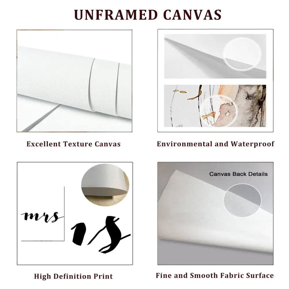White unframed canvas with smooth textured fabric surface for DecorBites™ titan final season anime canvas art