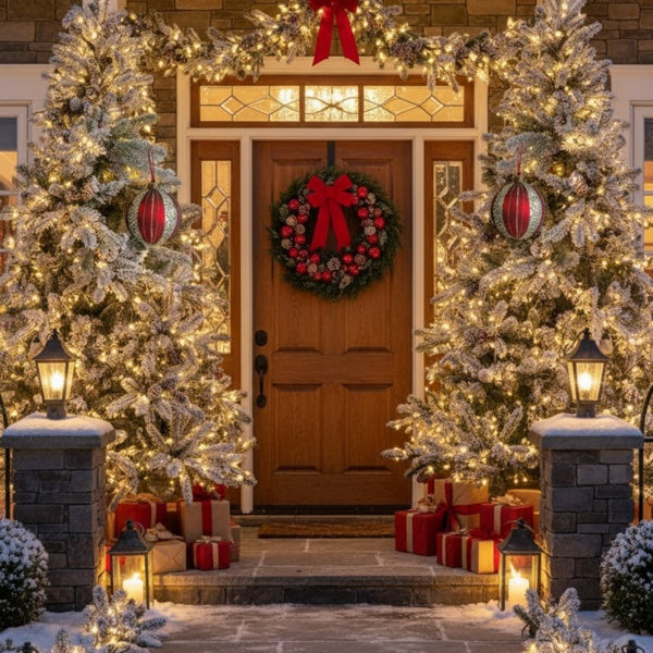 4-teiliges Set aus 4,7-Zoll-Weihnachtskugeln aus Glas, festliche Baumschmuck-Dekorationen, Dekorationsbedarf für Partys, Versand durch FBA, Verkauf auf der Temu-Plattform verboten