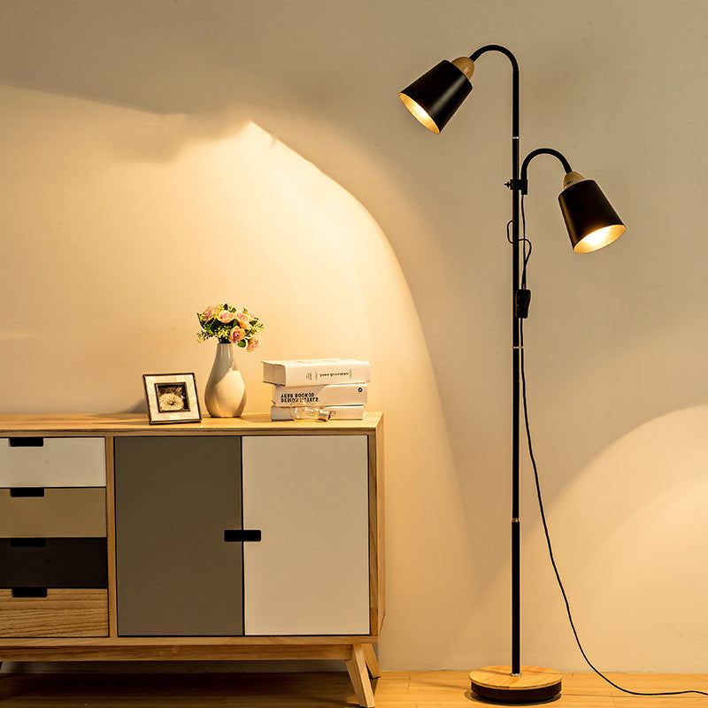 Black Double Head Floor Lamp