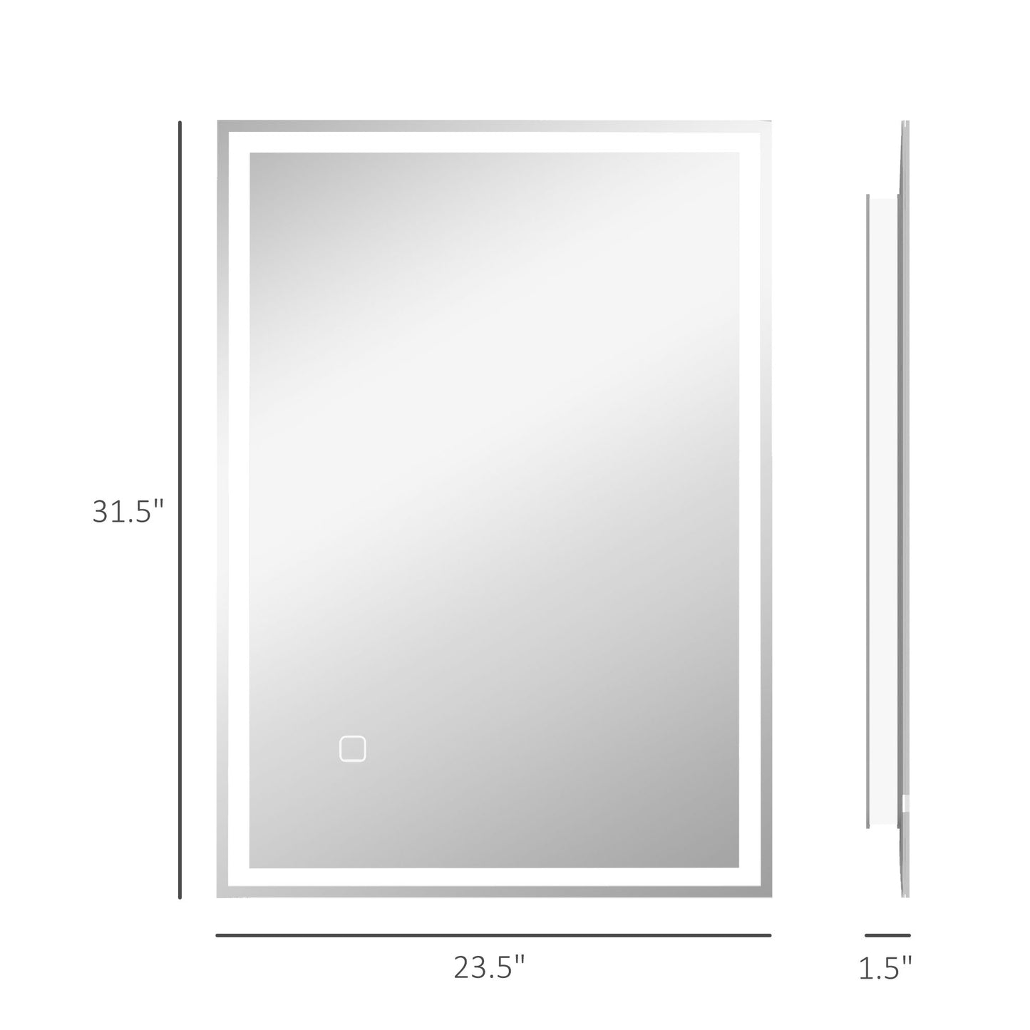 Kleankin 32" x 24" LED-Badspiegel