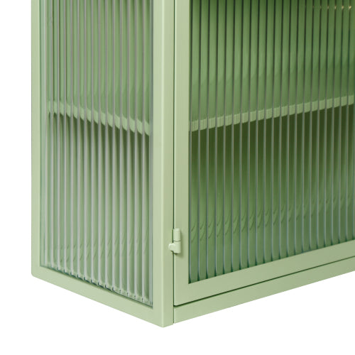 Moderne Doppeltür-Wandablage mit Glastür und drei Ebenen Stauraum für Eingangsbereich, Wohnzimmer, Badezimmer, Esszimmer, Minzgrün Nicht verfügbar Plattformen- Temu
