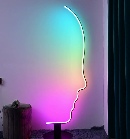 Nordische Kunst-Gesicht-Stehlampe Designer Schlafzimmer Arbeitszimmer