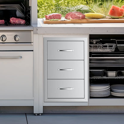 Außenküchen-Schubladen Dreifach-BBQ-Zugang-Schubladen Insel 47x57x57 cm