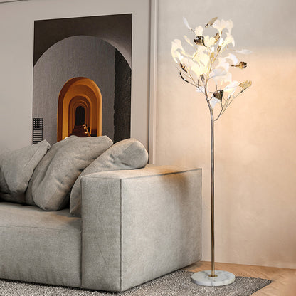 Ginkgo-Blatt-Stehlampe für Wohnzimmer und Schlafzimmer Dekorationslampe