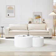 Beige Modern Fabric Sofa