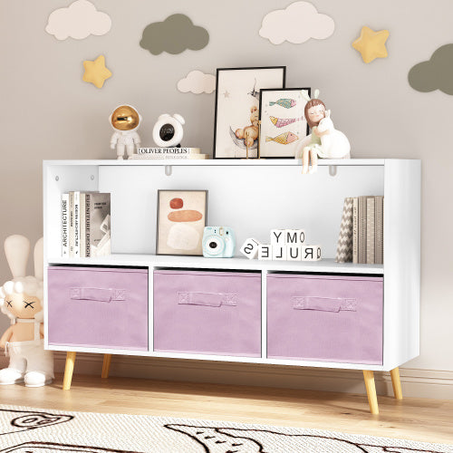 Pink Fabric Kids Bookshelf