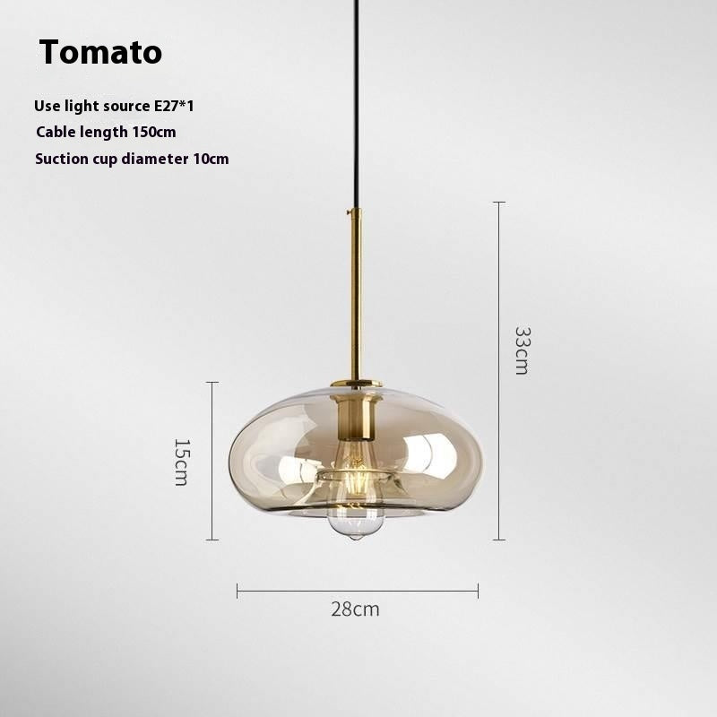 Kreativer Glasleuchter Retro Restaurant Nachttischlampe