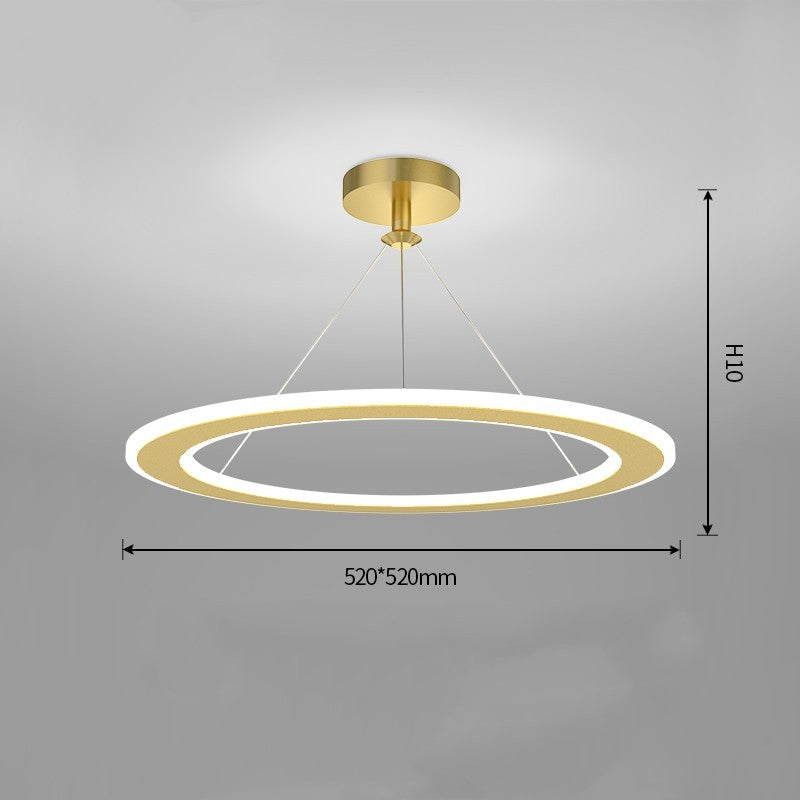 White Circular Iron Chandelier