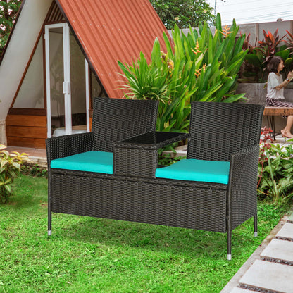 Outdoor-Patio-Loveseat-Gesprächsmöbel-Set