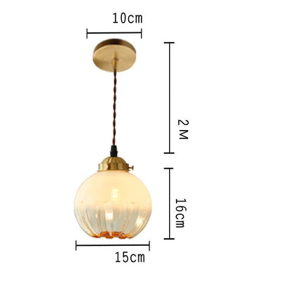 Neuer japanischer Glas-Retro-Kronleuchter nordischer Ball