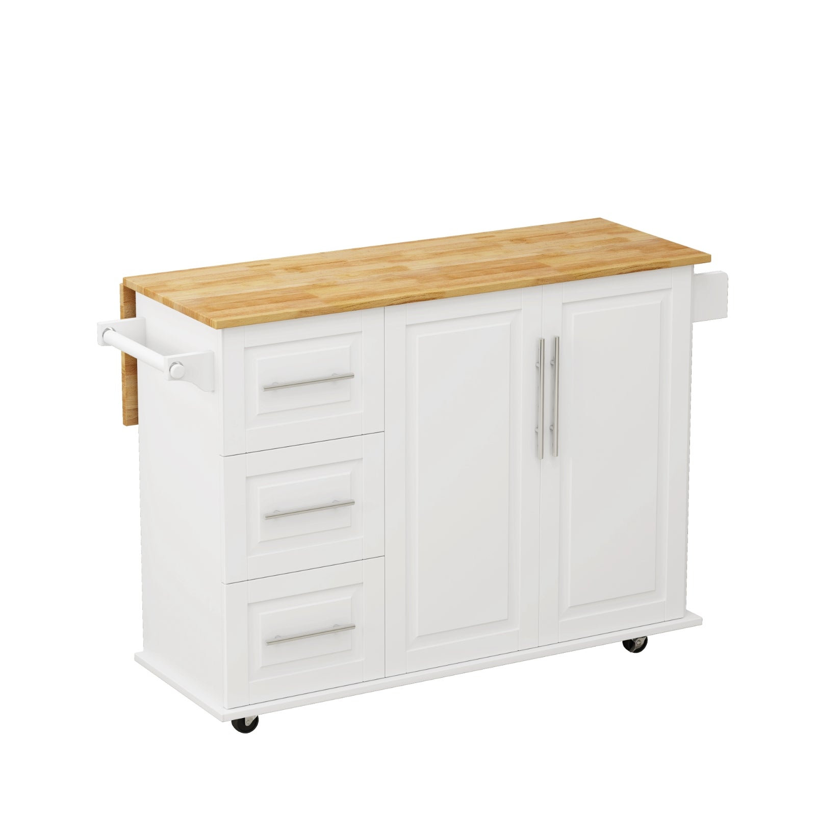 Black Rolling Kitchen Island