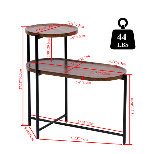 Walnut Metal Coffee Table