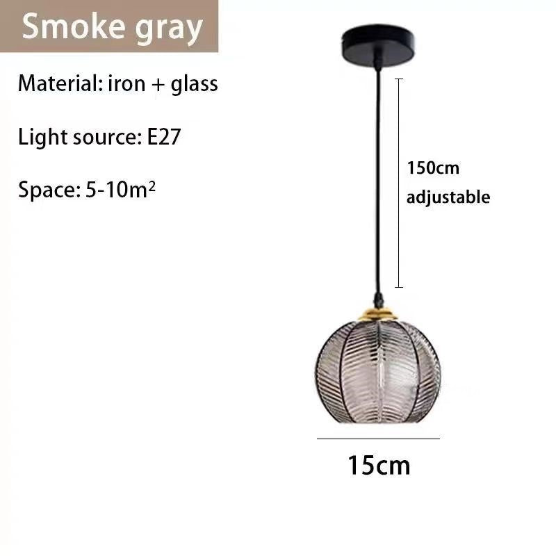 Creative Bedroom Light Leaf Pattern Glass Chandelier