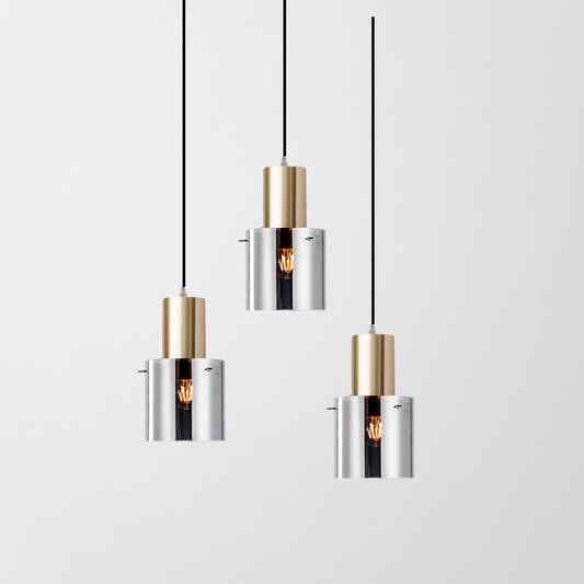 Elektroplattiertes Rauchglas-Bar-Kleine-Hängelampe-Nachttischlampe
