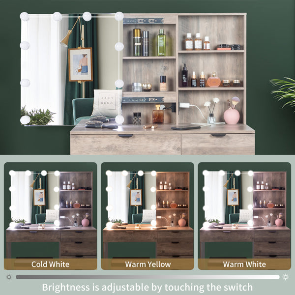 White Multi-Drawer Dressing Table