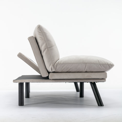 Cremefarbene umklappbare moderne Sofa-Bett
