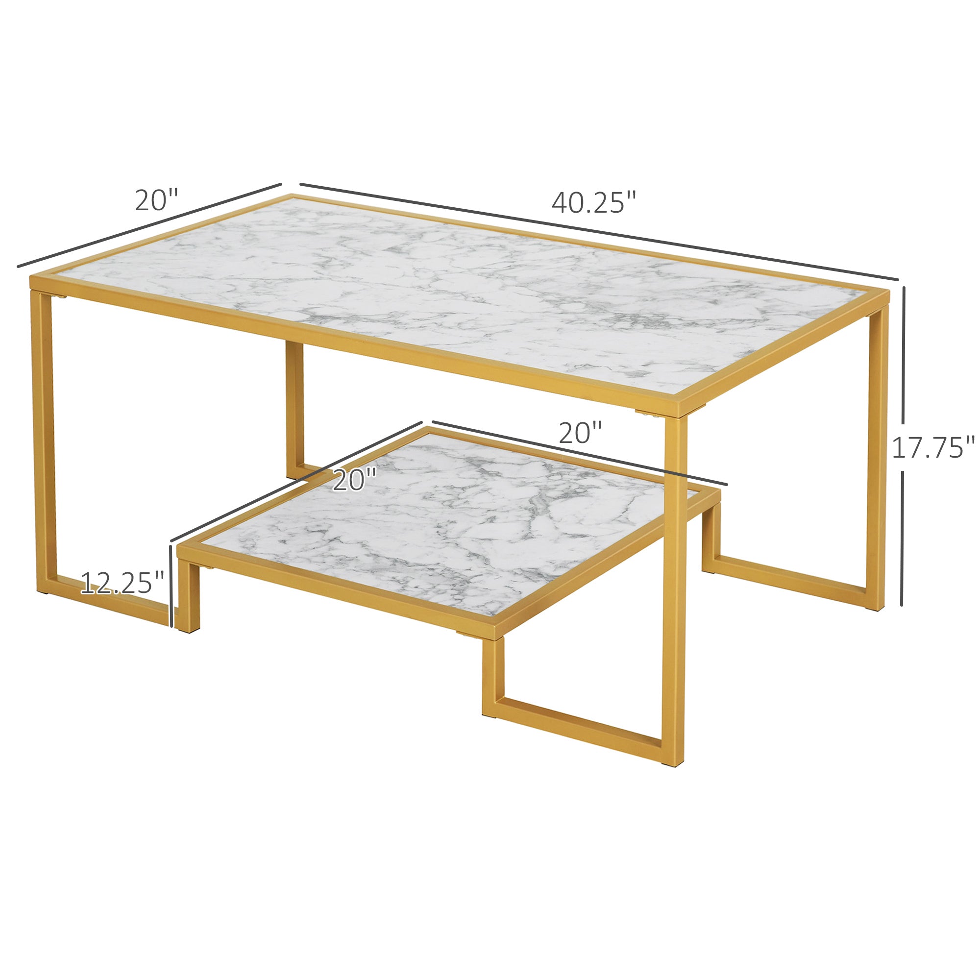 Marble Print Coffee Table