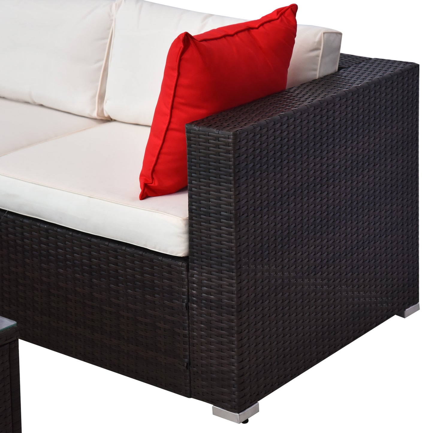 5-teiliges Terrassenmöbel-Set mit Polstern