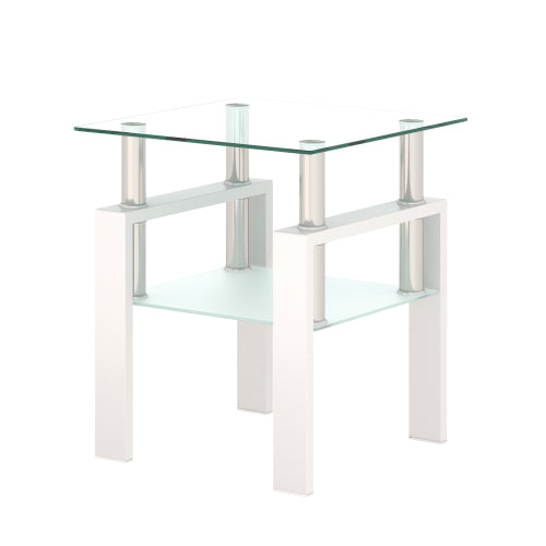 White Glass Coffee Table