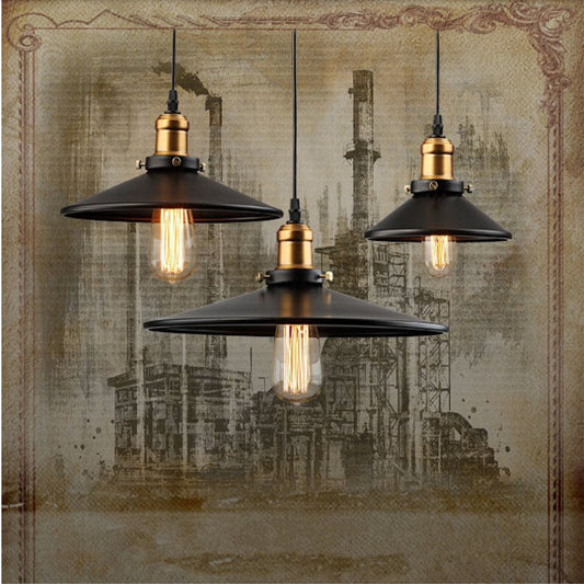 Theke- und Restauranttresen-Hängeleuchte Eisenlampe Topfabendeckel