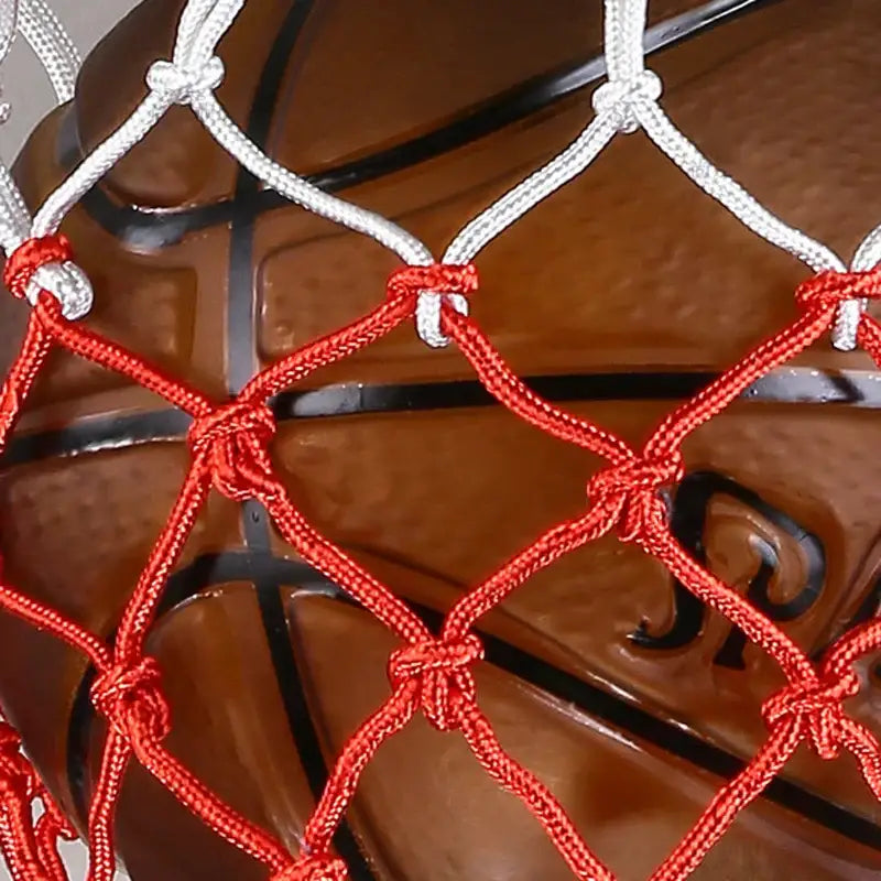 Basketball style pendant light with red and white woven basketball net design for kids bedroom decorbites basketball style