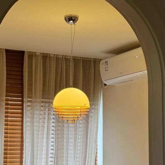 Bauhaus Sunset Orange Acrylic Pendant Light - Decorbites
