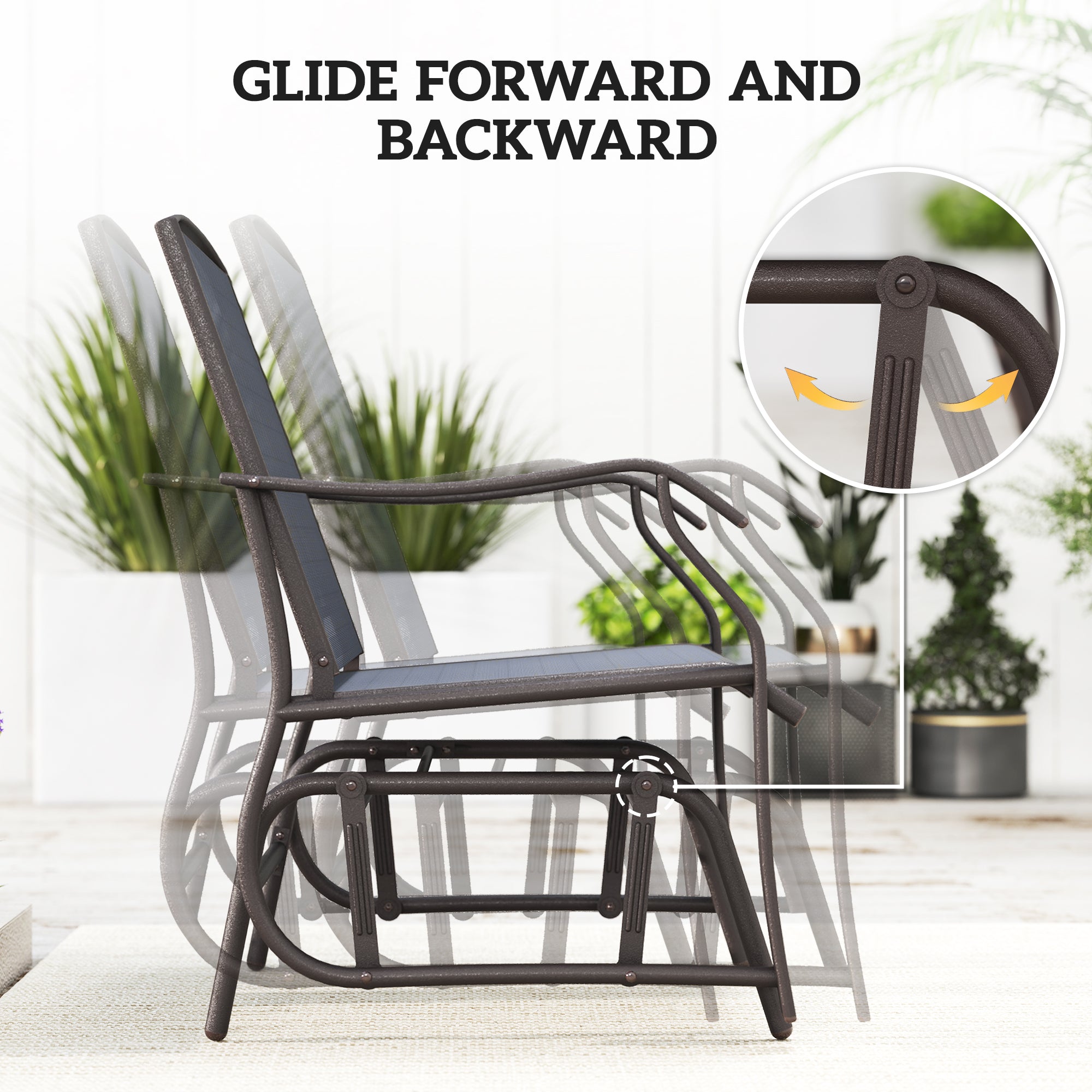 Outdoor Glider Bistro Set