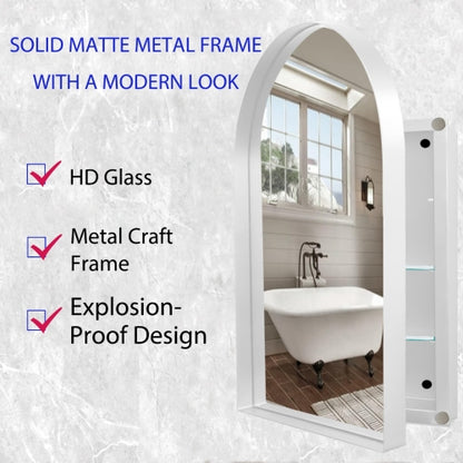 24x36 Zoll gewölbter eingelassener Metallrahmen Badezimmerwand-Schrank mit Spiegel und einstellbarem Regal Nicht verfügbar Plattformen- Temu