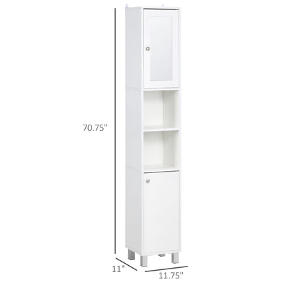 Hohes Badezimmerschrank mit Spiegel