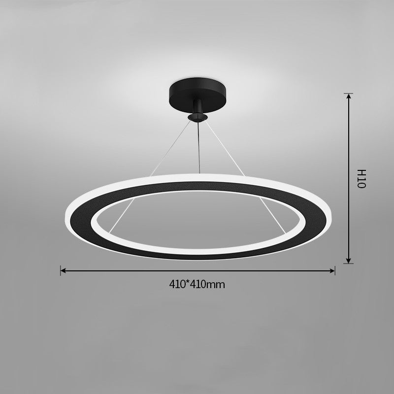 White Circular Iron Chandelier
