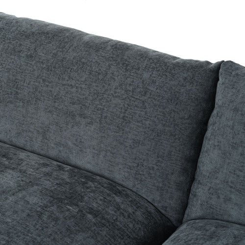 115.5 Modulares Ecksofa in Tiefgrau mit langlebiger Polyesterbezug, plüschigen Kissen, versteckten Stauraumfächern und vielseitigem Design für Wohnzimmer, Lounge oder Büro