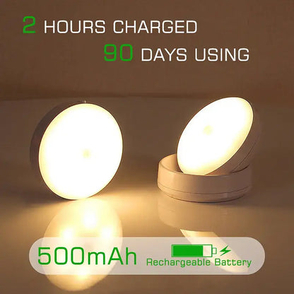 Two white led rotate night lights with smooth plastic finish and soft glow for bedroom wall lamp use