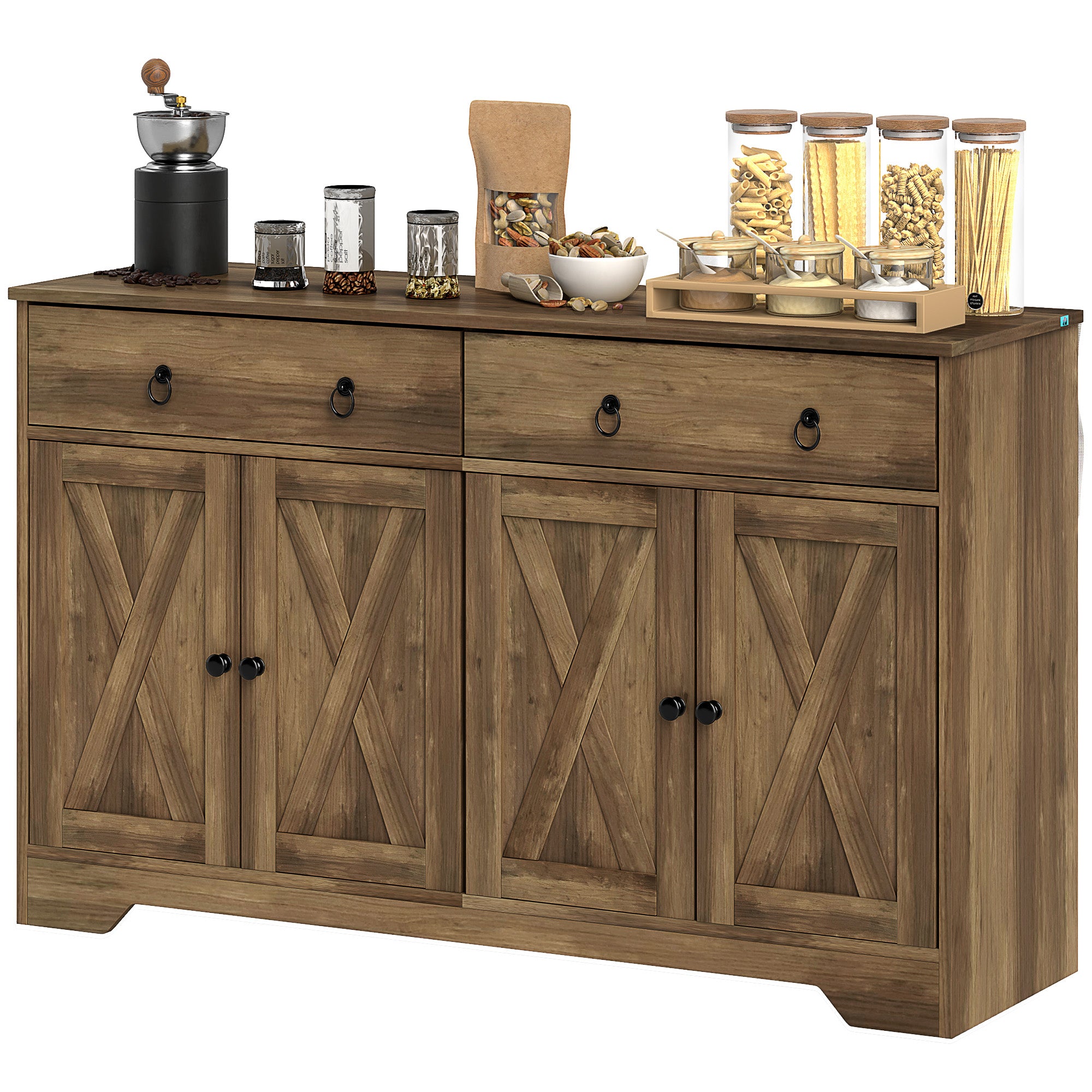 Light Brown Farmhouse Sideboard