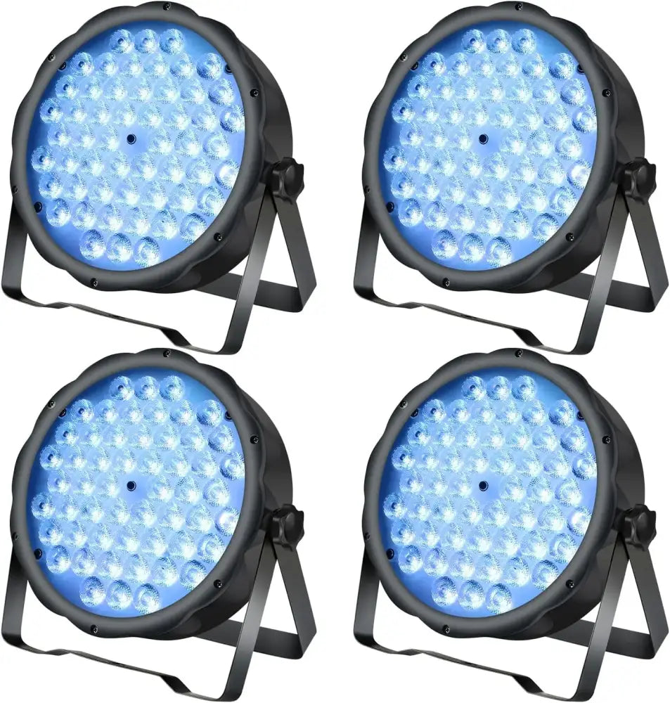 Black circular led stage lights with 48 bright blue leds in decorbites big dipper rgb blue led party room decor set of 4