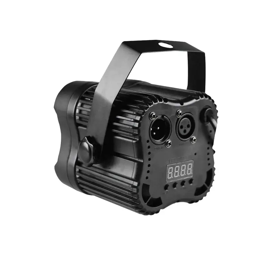 Black 4x8w mini rgbw led stage par light with handle and digital display for party and dj events