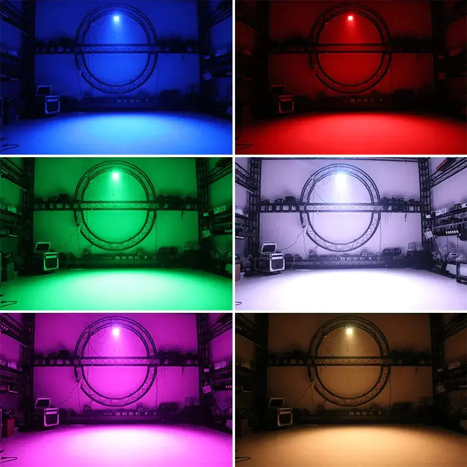Black 4x8w mini rgbw led stage par light emitting vibrant blue red green white purple and amber beams for dj events