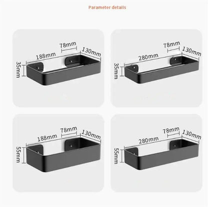 Black aluminum corner double tier shelf with sleek modern design and metal construction for aluminum corner bathroom storage