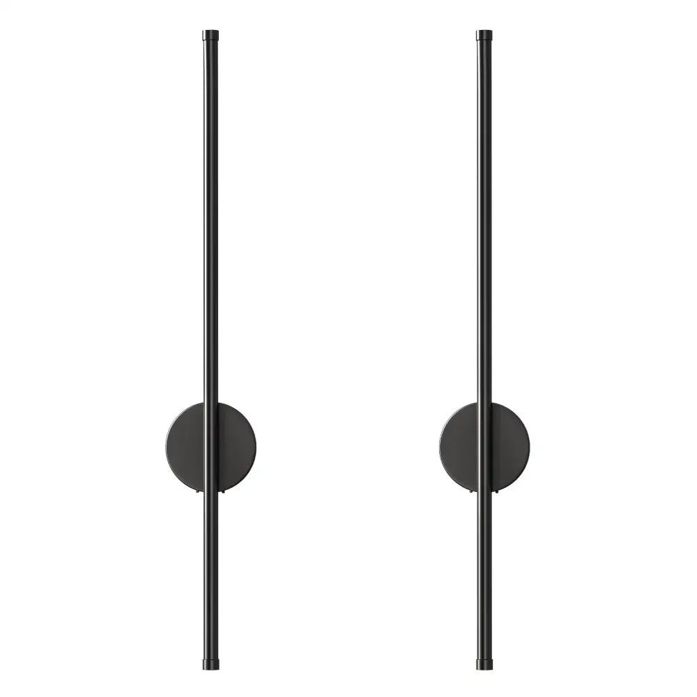 Two black battery operated door handles for DecorBites battery operated wall sconces set of 2