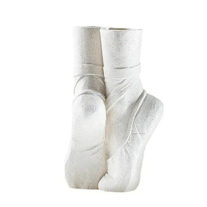 White speckled ceramic ballet shoes vase shaped like ballet slippers for black ceramic ballet shoes vase bedroom decor