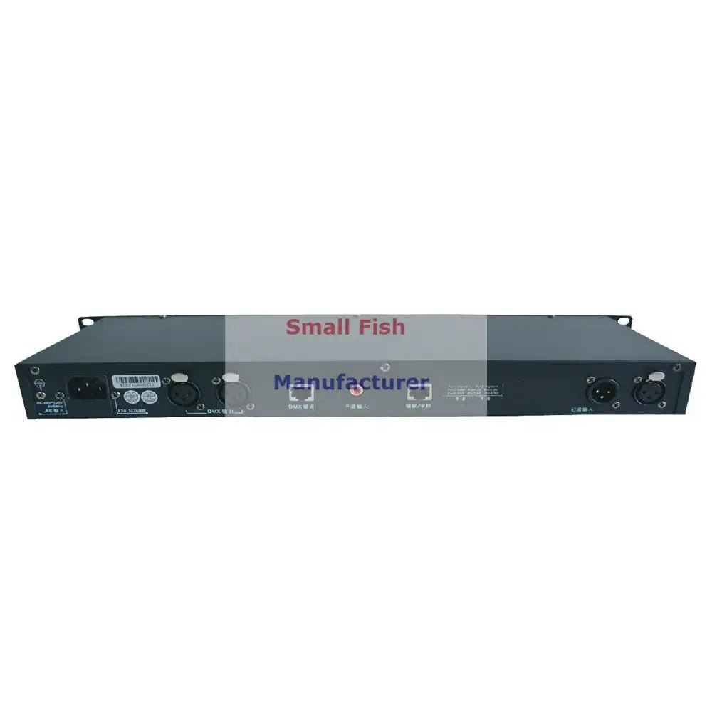 Black metal rack-mount dmx512 controller 1u easy console with multiple ports for lighting shows by small fish manufacturer