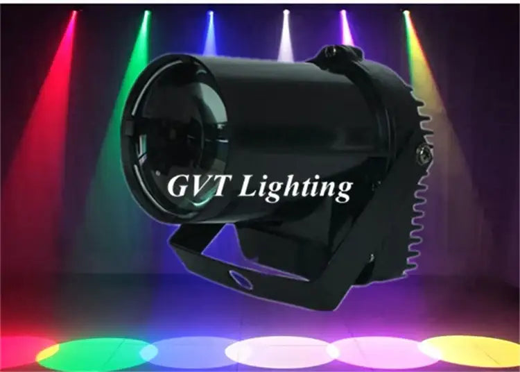 Black gvt lighting spotlight with cylindrical lens and textured housing led beam pinspot stage for bar and party rooms